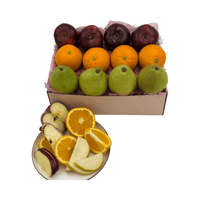 BOX10 - Apples, Oranges, & Pears Gift - Honey Bear Fruit Baskets