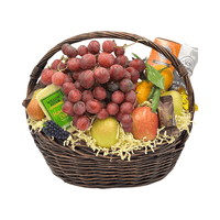 BSK4 - Grapevine Charcuterie Fruit Basket - Honey Bear Fruit Baskets