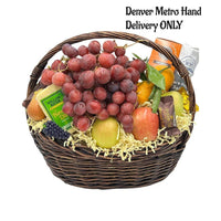 BSK4 - Grapevine Charcuterie Fruit Basket - Honey Bear Fruit Baskets